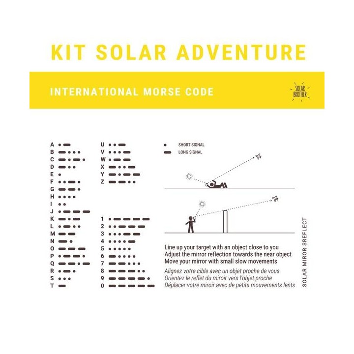 Kit di Sopravvivenza Solare: Accendifuoco/Pirografo/Specchio infrangibile, KIT AVVENTURA - Fratello Solare