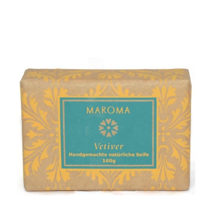 Bio Seife Natur mit Vetiver - 100 g - Maroma Auroville
