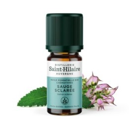 Huile essentielle de Sauge Sclarée biologique 5ml - flacon De Saint-Hilaire - SALVIA SCLAREA
