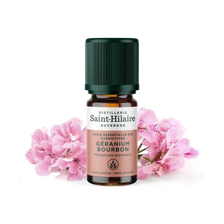 Huile essentielle BIO de Géranium Bourbon - 5ml - De Saint Hilaire