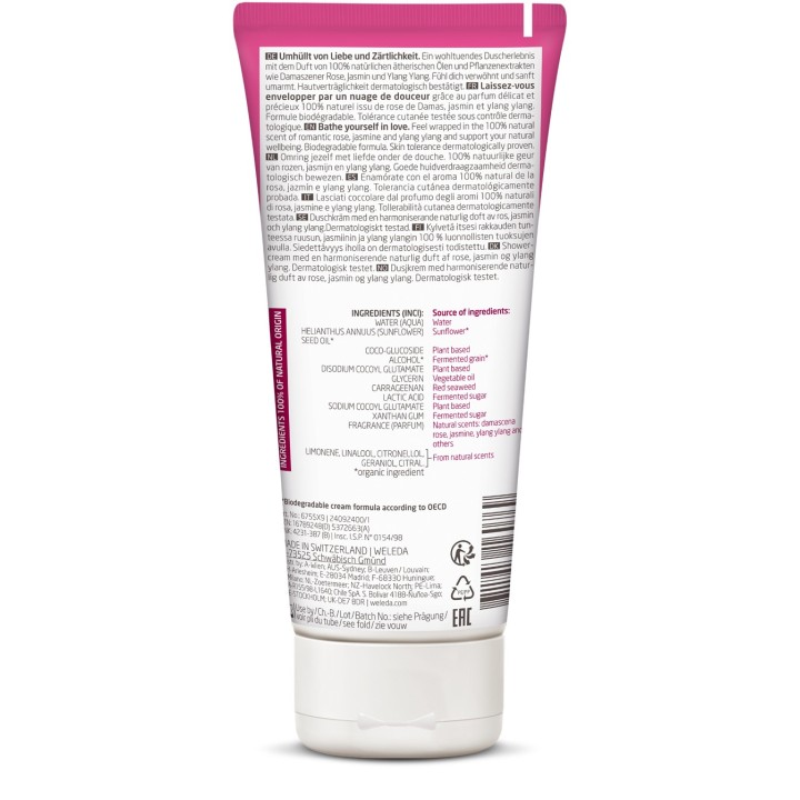 Crema Doccia Aromatica LOVE con Rosa Damascena, Gelsomino e Ylang Ylang - 200ml - Weleda