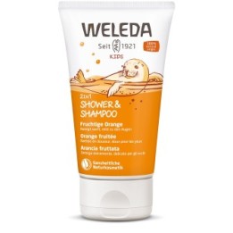 2in1 shampoo e doccia per bambini biologici, Arancio fruttato - 150ml - Weleda