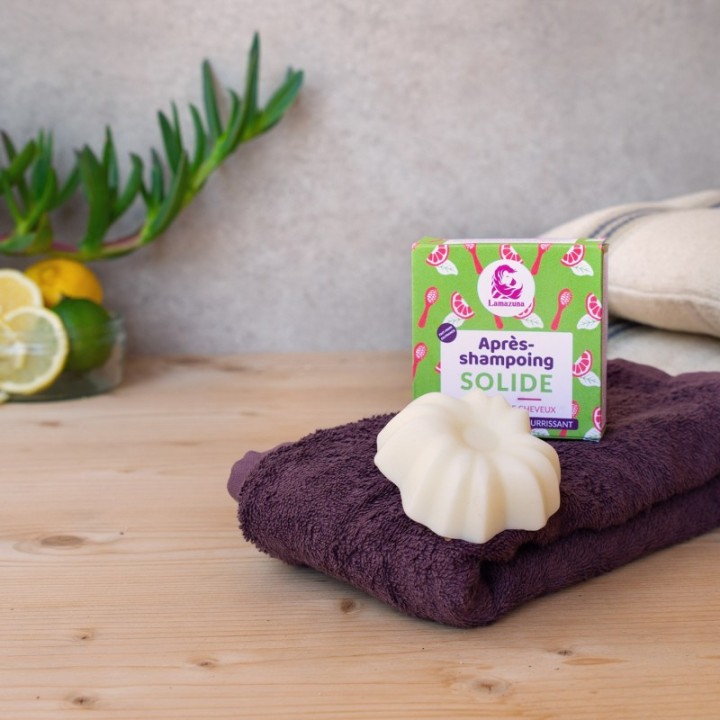 Condizionatore solido, cura districante e lucentezza - Agrumi e basilico - 70g - Lamazuna