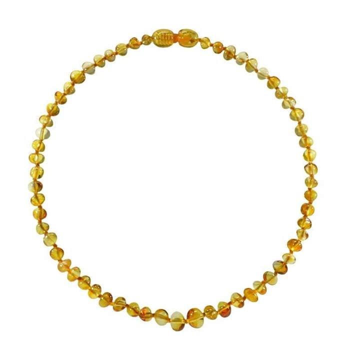 Collier bébé en Ambre, soulage les maux de dents et apaise - HONEY - 32cm - Irréversible Bijoux