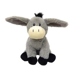 Peluche bouillotte à base de blé à chauffer au micro-ondes - Âne - Pelucho (L'artisan du bien-être)