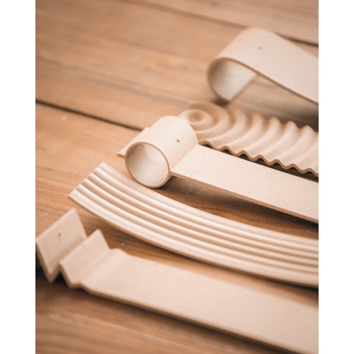 Porta incenso in legno e amido stampato in 3D - Balance, Golden pine - COPO Design