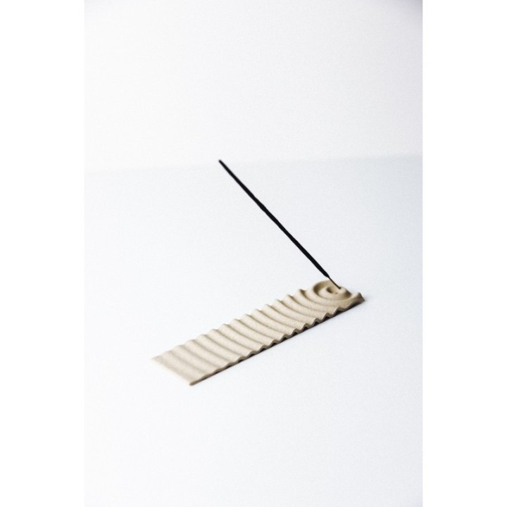 Porta incenso in legno e amido stampato in 3D - Onda, Golden pine - COPO Design