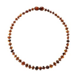 Babykette aus Bernstein, lindert Zahnschmerzen und beruhigt - COGNAC - 32cm - Irréversible Bijoux