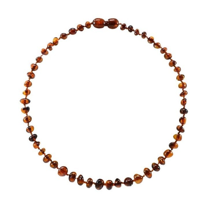 Collana in ambra per bambini, allevia il mal di denti e lenisce - COGNAC - 32cm - Irréversible Bijoux