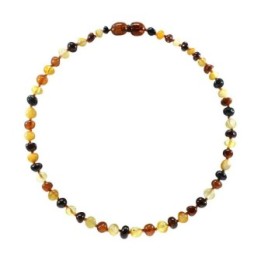 Babykette aus Bernstein, lindert Zahnschmerzen und beruhigt - MULTI - 32cm - Irréversible Bijoux