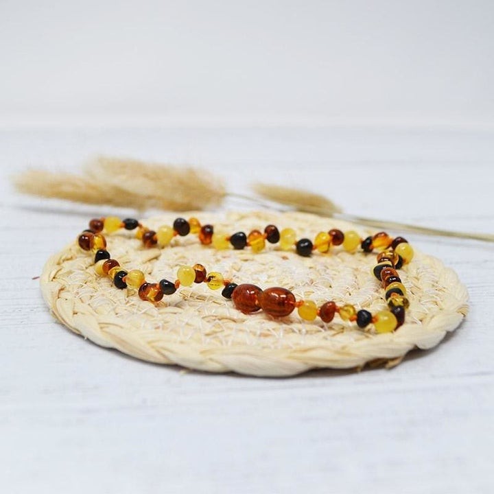 Collier bébé en Ambre, soulage les maux de dents et apaise - MULTI - 32cm - Irréversible Bijoux