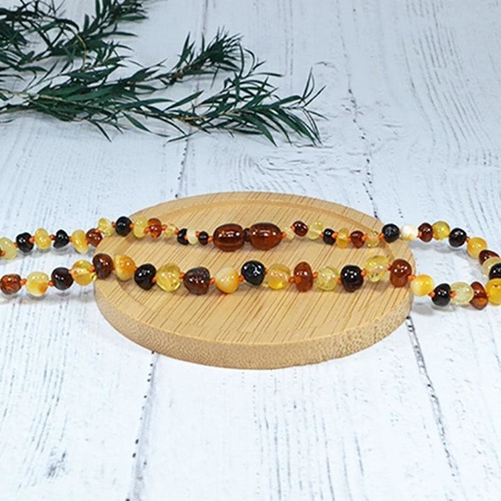 Collana in ambra per bambini, allevia il mal di denti e lenisce - MULTI - 32cm - Irréversible Bijoux