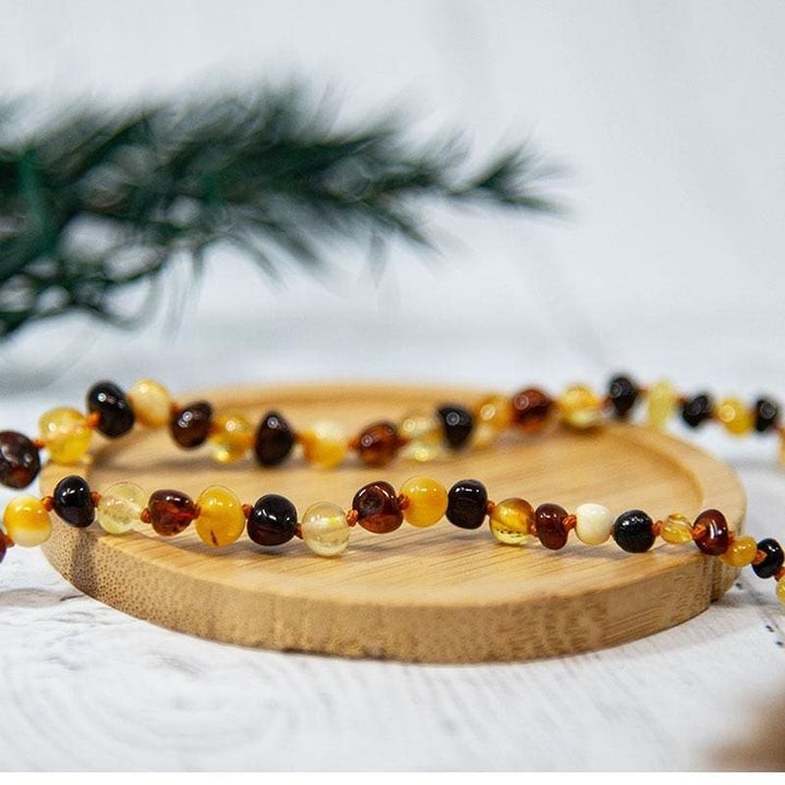 Collana in ambra per bambini, allevia il mal di denti e lenisce - MULTI - 32cm - Irréversible Bijoux