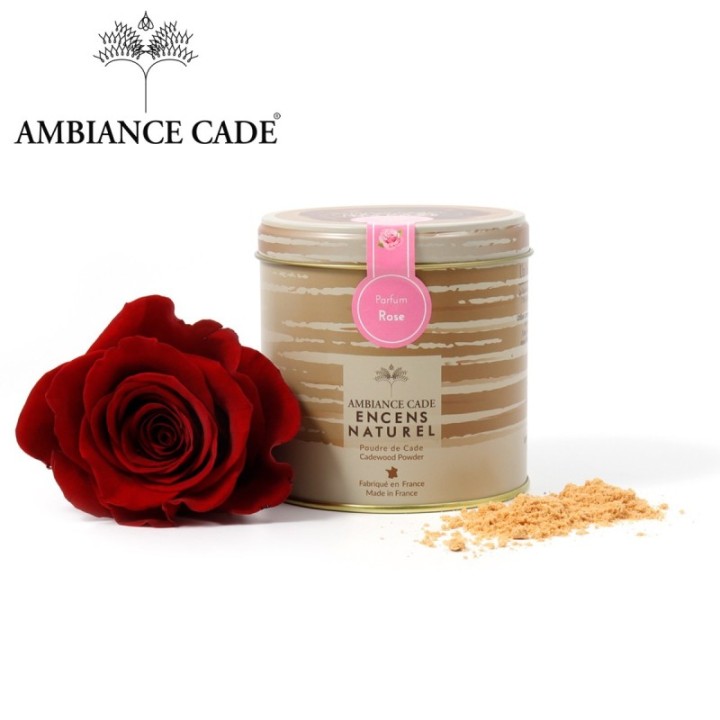 Poudre de Bois de Cade à la rose (Encens naturel) - 90gr - Ambiance Cade