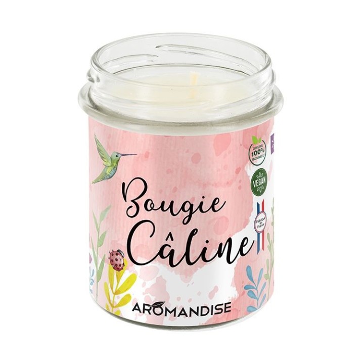 Candela da camera "Coccolone" 100% naturale con cera di soia, 30h - 150g - Aromandise
