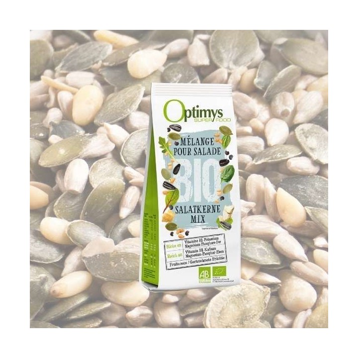 Mélange BIO de graines et de noix de cajou  croquantes pour salade, ... - 300g - Optimys