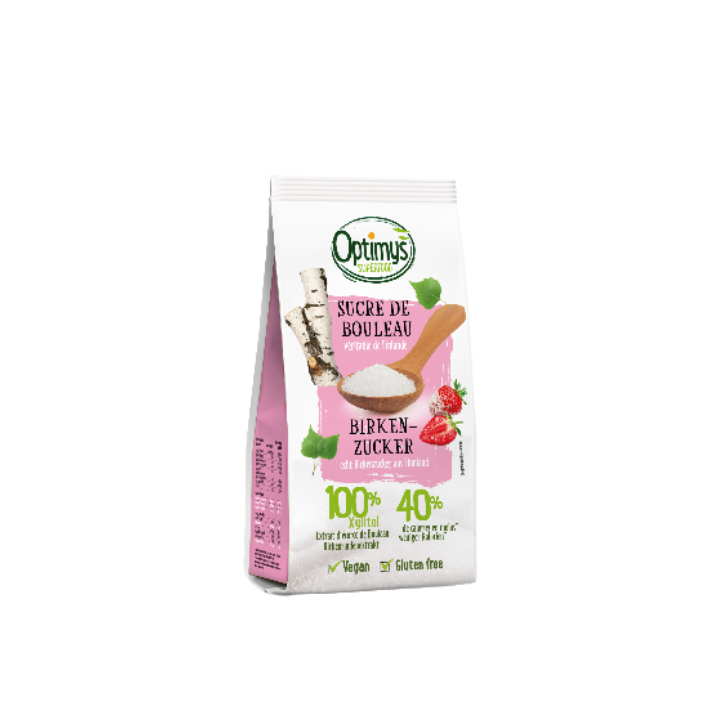 Xilitolo - Zucchero di betulla (sostituto dello zucchero) - 400g - Optimys