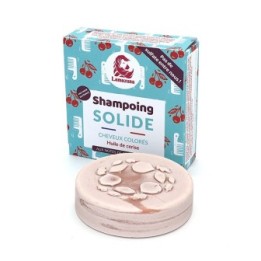 Shampoo solido per capelli colorati (senza oli essenziali) - Olio di ciliegia - 70g - Lamazuna
