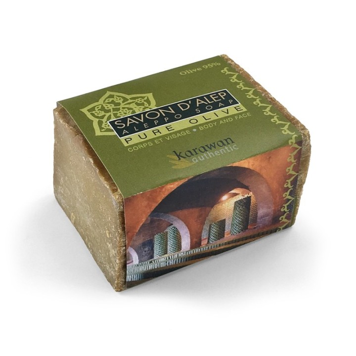 Aleppo-Seife naturrein, mit 95% Olivenöl - 200g - Karawan
