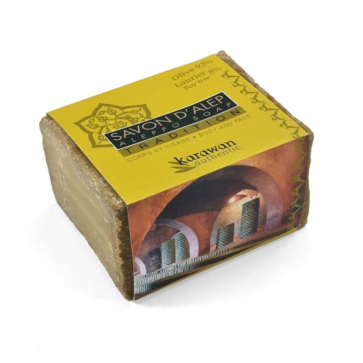 Savon d'Alep "Tradition" (8% huile de baies de laurier / 92% huile d'olive) - 200g - Karawan
