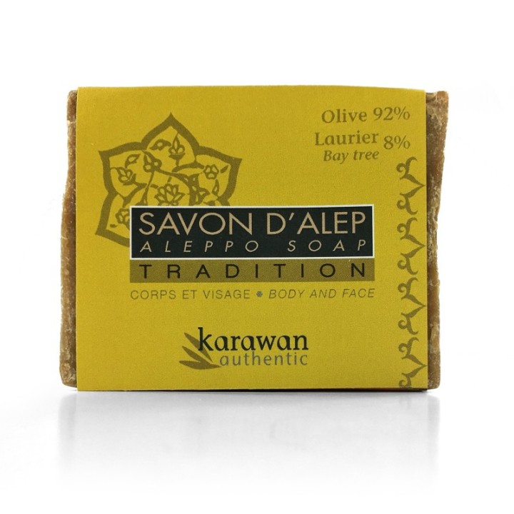 Aleppo-Seife "Tradition", mit 8% Lorbeeröl - 200g - Karawan