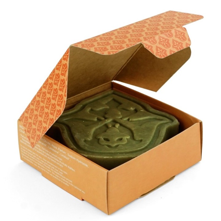 Savon d'Alep parfumé "Iskendar", aux notes d'agrumes - 100g - Karawan