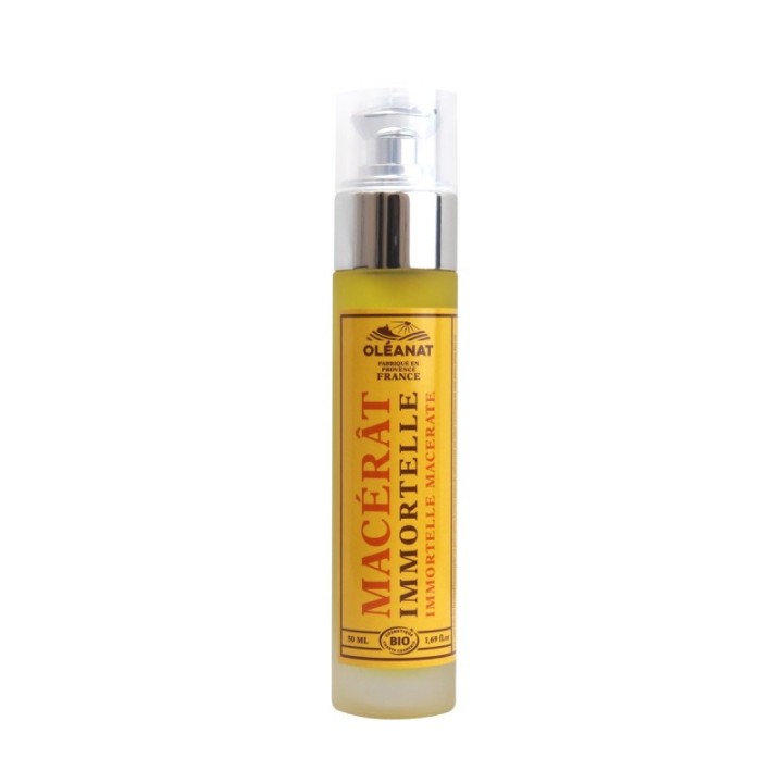 Macérât BIO de fleurs d’immortelle, illuminateur du teint - 50ml - Oléanat