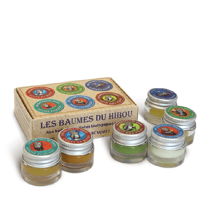 Reiseset, 6 Massagebalsame - 6x 7ml - Les Baumes du Hibou