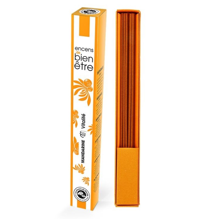 Encens japonais, Aromambiance, Parfum et désodorise - Mandarine - 30pces - Les Encens du Monde