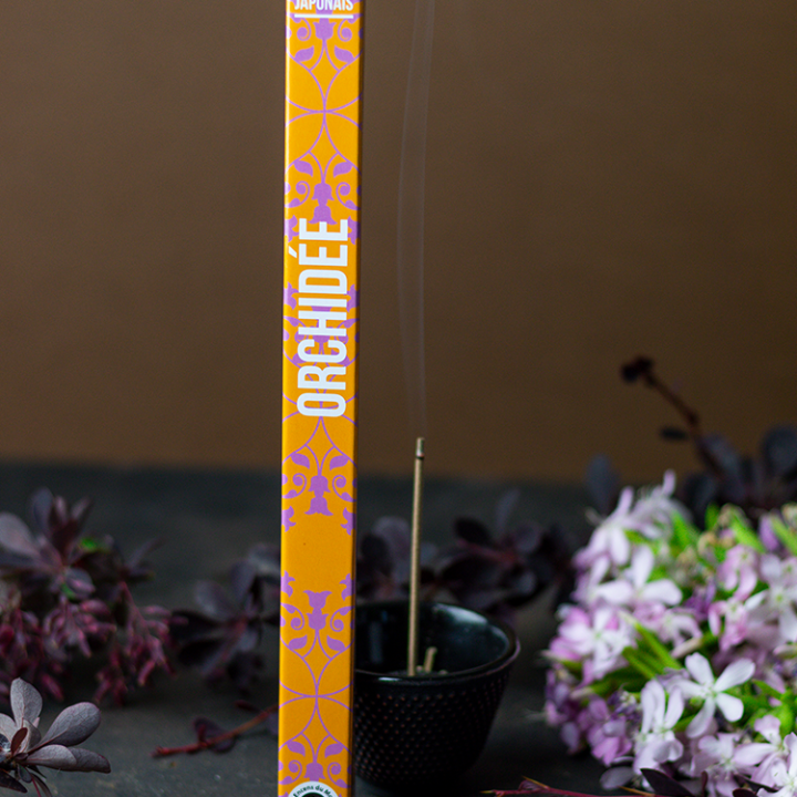 Japanische Räucherstäbchen "Entdeckung", Qualität zum kleinen Preis, Orchidee - 12x 50min. - Les Encens du monde