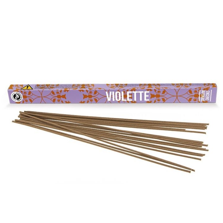 Encens japonais "Découverte", la qualité à petit prix, Violette - 12x 50min. - Les Encens du monde