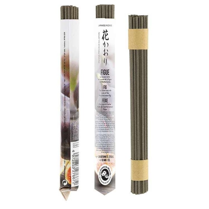 Rotoli corti d'incenso giapponese, Fico - 35x 30 min. - Les encens du monde