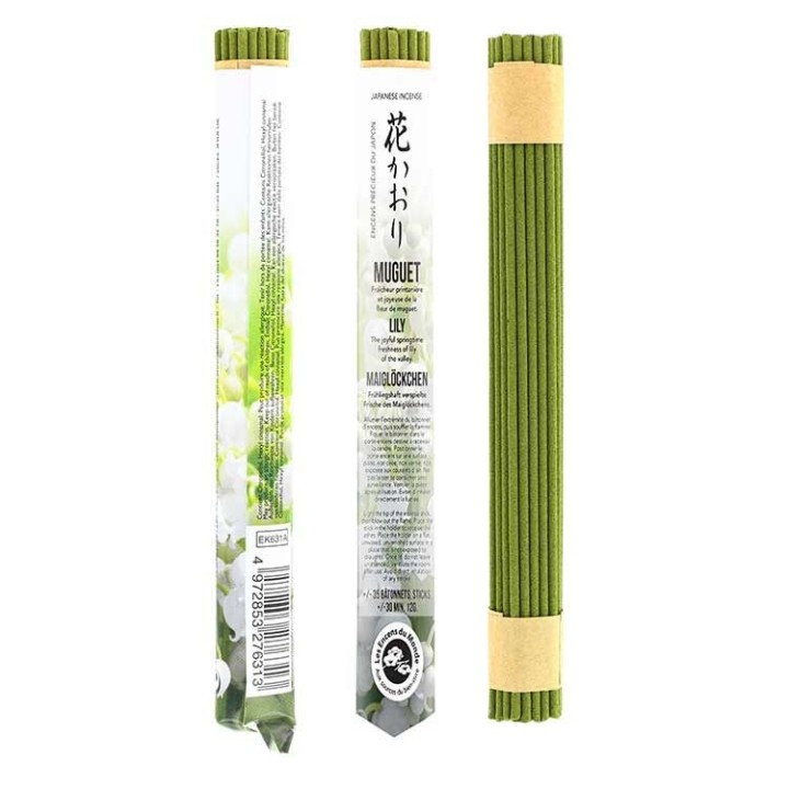 Kurze Rollen japanischer Weihrauch, Maiglöckchen - 35x 30 min. - Les encens du monde