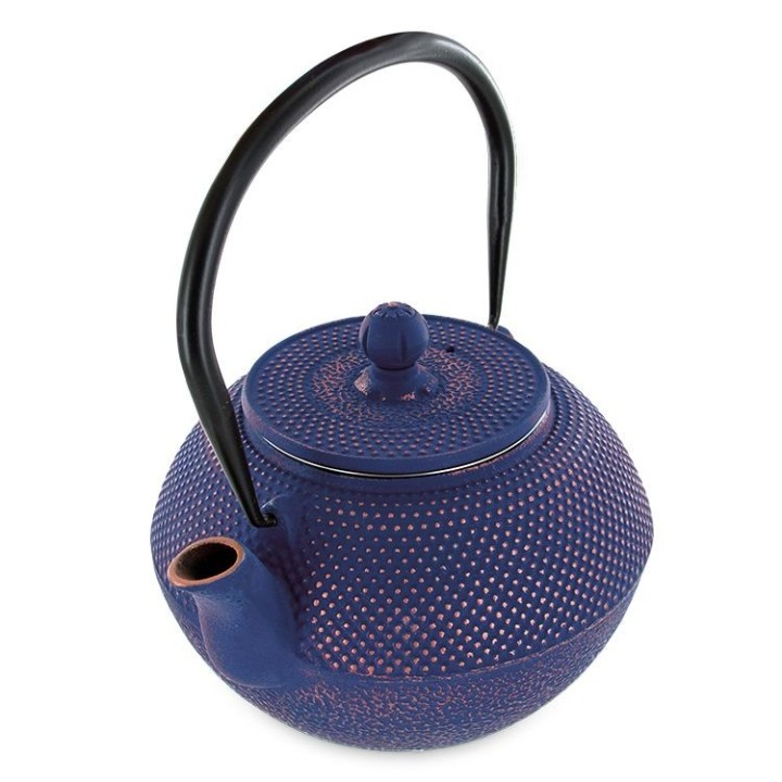 Teekanne aus Gusseisen, SONG blau, mit Edelstahlfilter - 1,2 Liter - Aromandise