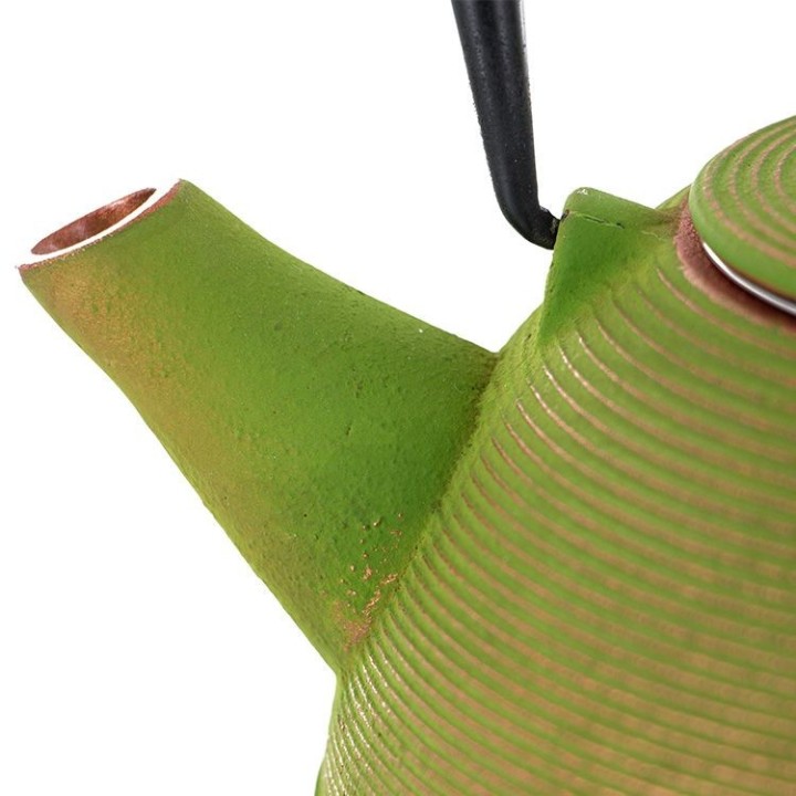 Teekanne aus Gusseisen, MING Goldgrün, mit Edelstahlfilter - 1,2 Liter - Aromandise