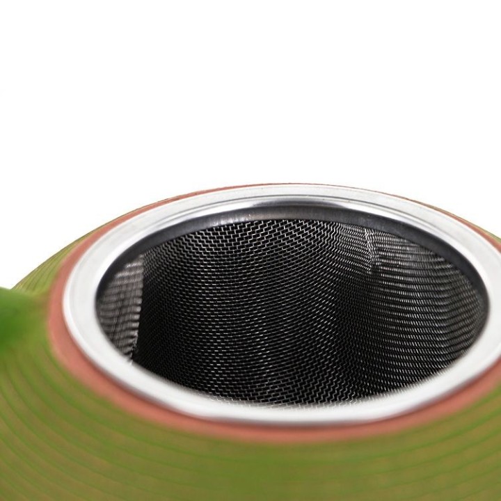 Théière en fonte, MING Vert doré, avec filtre inox - 1,2 litre - Aromandise