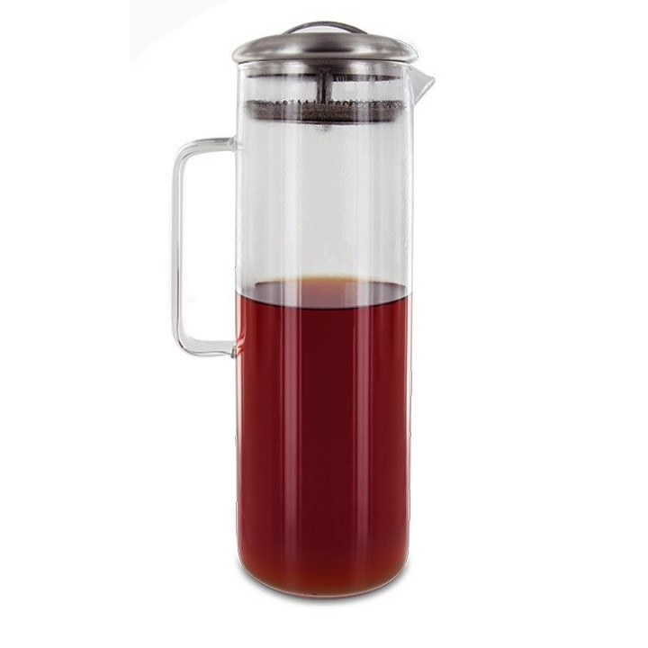 Carafe en verre pour infusion à froid avec filtre inox amovible - 1,5 L - Aromandise