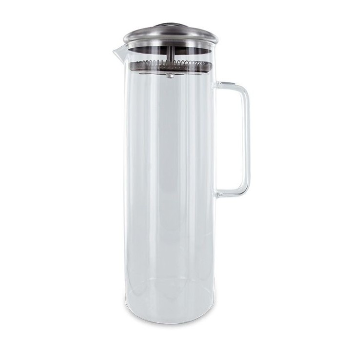 Carafe en verre pour infusion à froid avec filtre inox amovible - 1,5 L - Aromandise