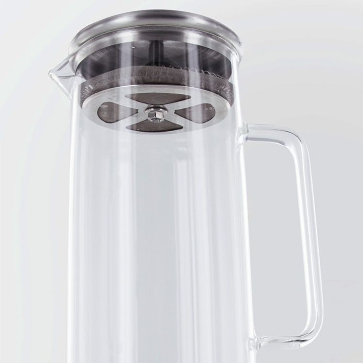 Glaskaraffe für Kaltaufguss mit herausnehmbarem Edelstahlfilter - 1,5 L - Aromandise