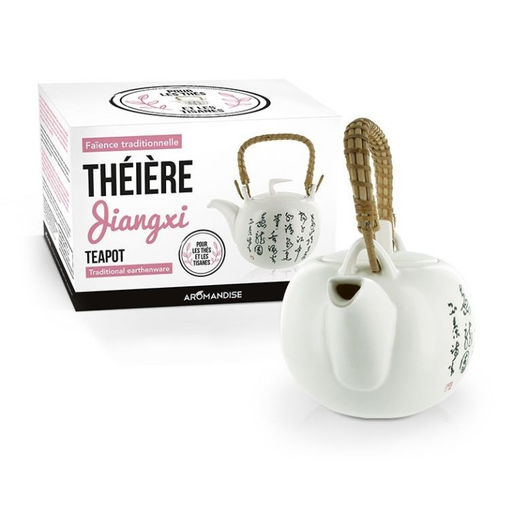 Théière Jiangxi en en faïence traditionnelle, avec filtre inox - 1 litre - Aromandise