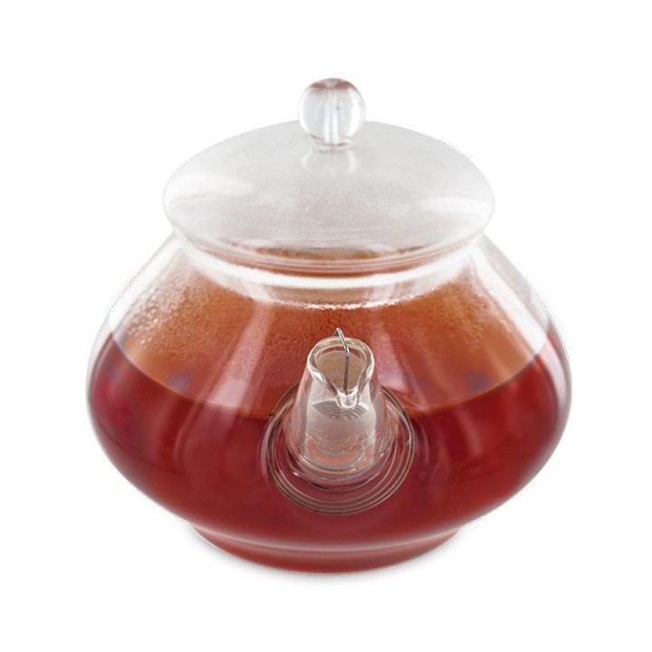 Théière MINI en verre borosilicate avec filtre inox intégré - 0,32 L - Aromandise