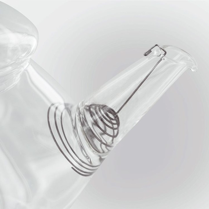 Théière MINI en verre borosilicate avec filtre inox intégré - 0,32 L - Aromandise