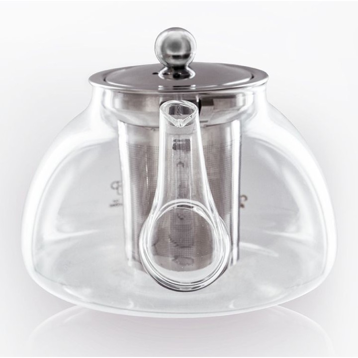 Teekanne aus Borosilikatglas mit Edelstahlfilter - 0,80 L - Aromandise
