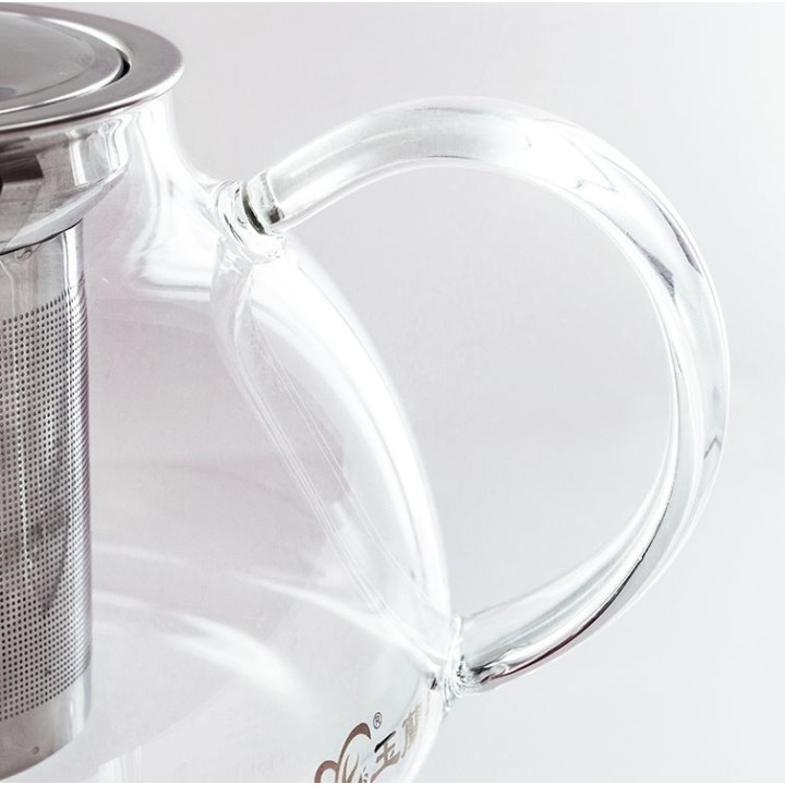 Teekanne aus Borosilikatglas mit Edelstahlfilter - 0,80 L - Aromandise