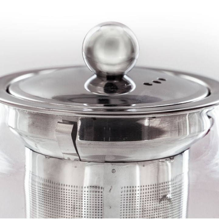 Teekanne aus Borosilikatglas mit Edelstahlfilter - 0,80 L - Aromandise