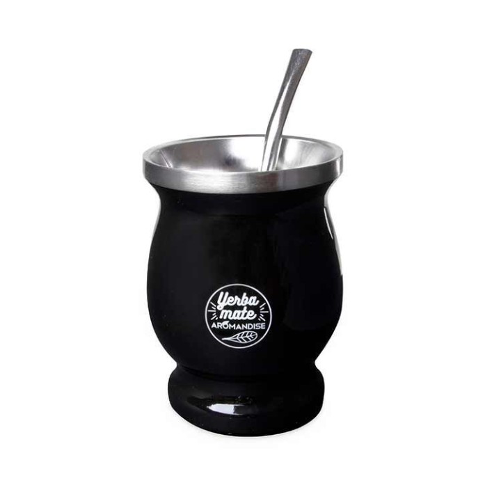 Tasse et bombolla à maté en acier inoxydable - Aromandise