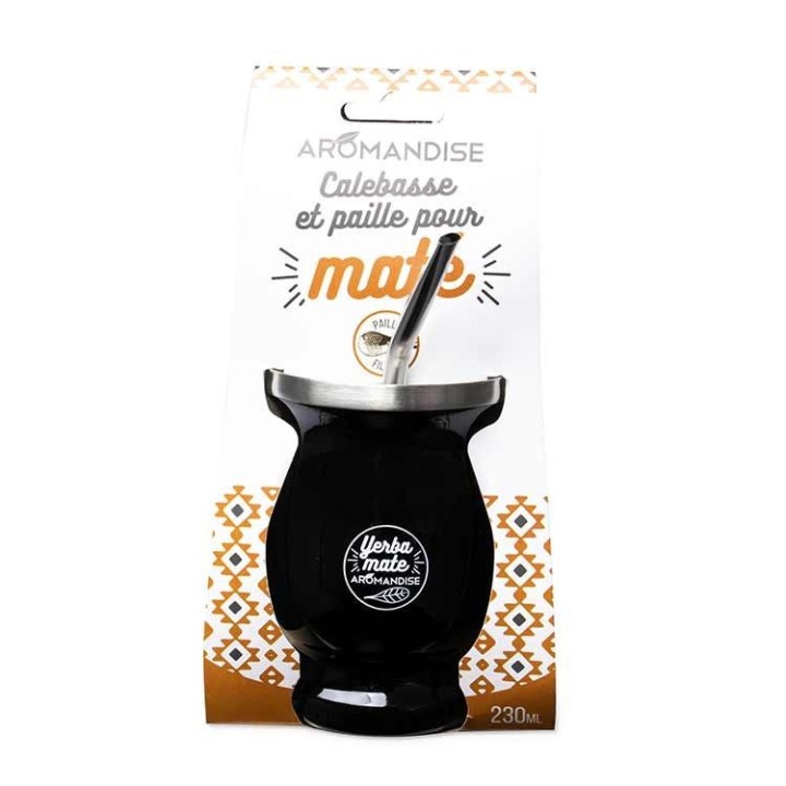 Tasse et bombilla à maté en acier inoxydable - 230ml - Aromandise