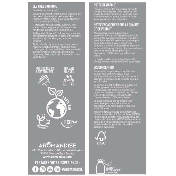 Tè di origine - Tè verde Wuyuan biologico dalla Cina - 40g - Aromandise