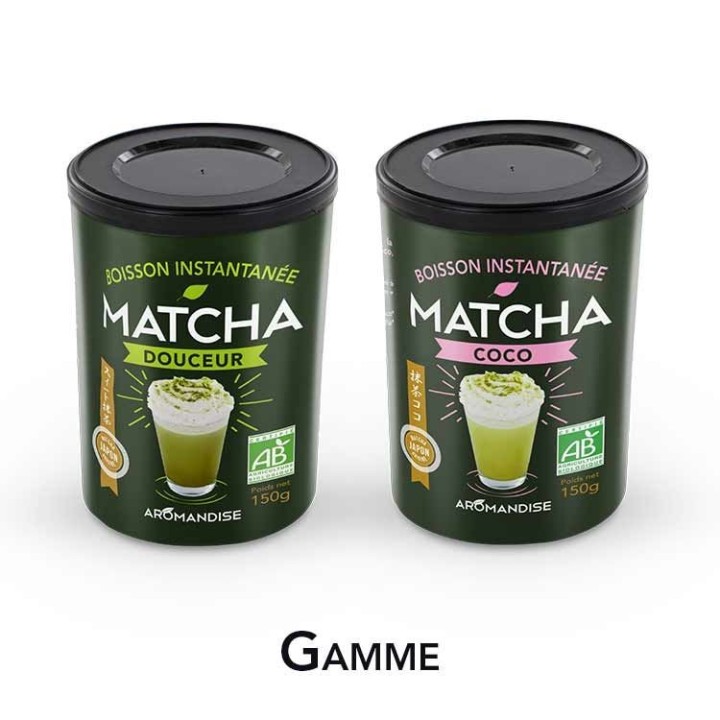 Instant Getränk, Matcha-Kokosnuss BIO - 100g - Aromandise