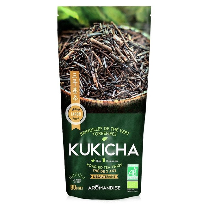 Hojicha Kukicha, Tè verde giapponese biologico tostato - 80g - Aromandise